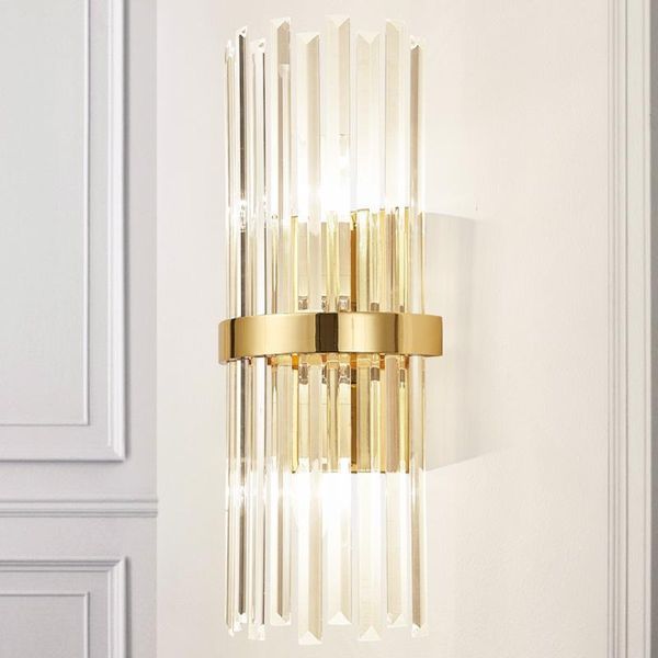 

wall lamp luxury crystal modern living room bedroom bedside vanity light decor home sconce fixture luminaria