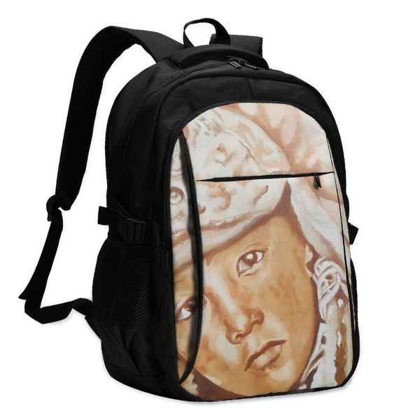 

backpack sad boys backpacks tourist soft leisure charger usb school bags