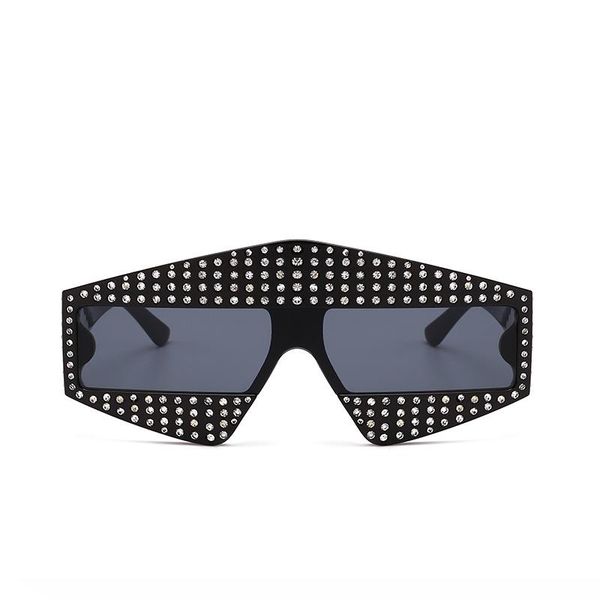 

sunglasses big frame diamond womens brand designer trend eyeglasses women men party eyewear accessories uv400, White;black
