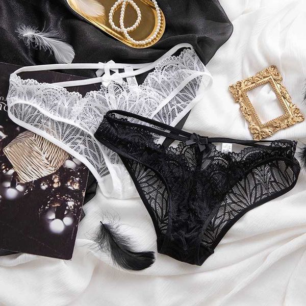 

women's panties lace soft breathable briefs women underwear ladies panty transparent tempting low-rise female lingerie, Black;white