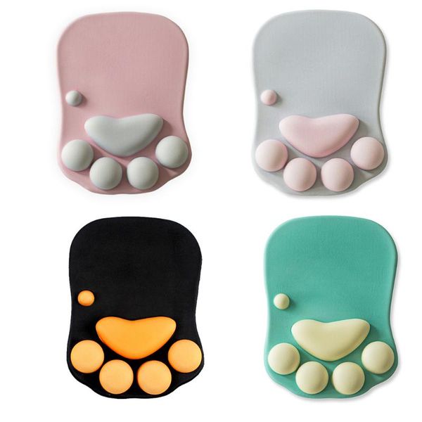 

mouse pads & wrist rests 7 colors lovely cat claw pad silicone ultra soft mousepad with rest support home office universal computer mice mat