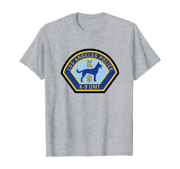 

los angeles police t-shirt k-9 unit, support officers, White;black