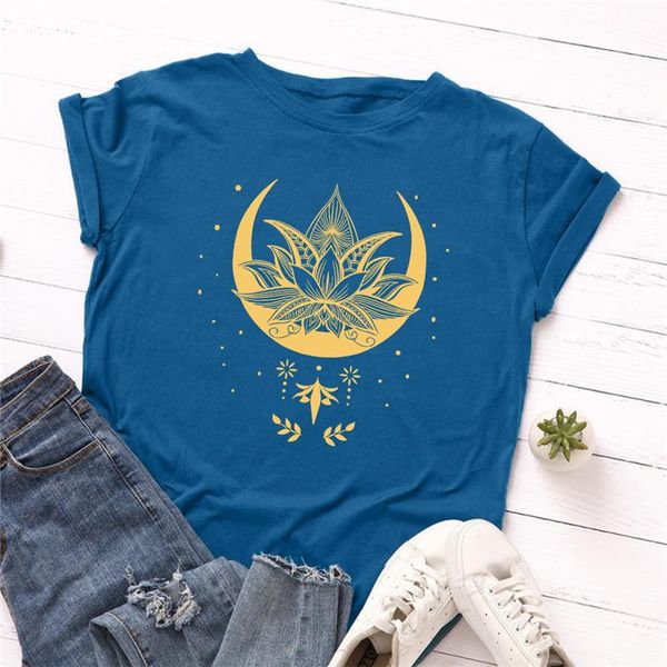 

women's t-shirt plus size s-5xl women fashion flower printed shirt 100%cotton o neck short sleeve tees summer mujer tshirt, White