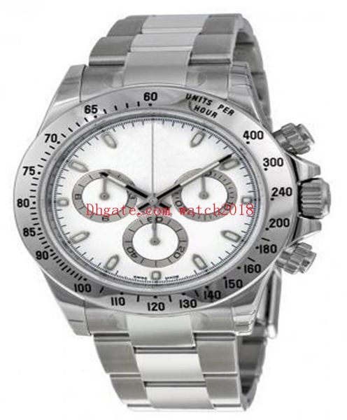 

original box men's wristwatches mechanical automatic 40mm 116500 116520 116809 black white dial silver stainless steel bracelet luxury, Slivery;brown