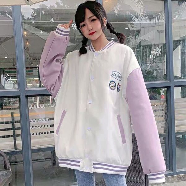 

women spring sweatshirt autumn winter thi korean harajuku street style coat loose oversized stitching jaet za 2021 spring, Black