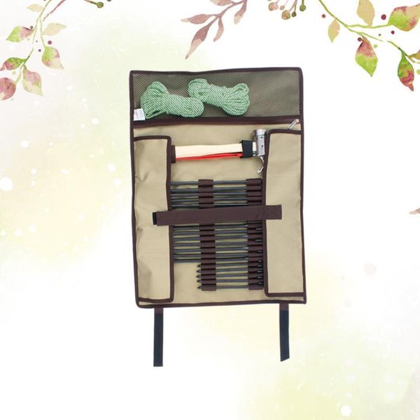 

outdoor bags camping tent hammer canopy peg nail storage bag portable simple tool kit (khaki size)