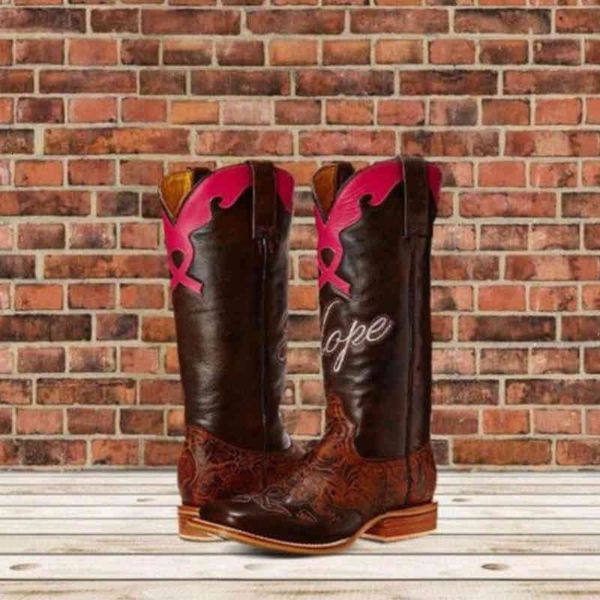 

dress shoes feminino couro do plutÃ´nio cor de harmonizaÃ§Ã£o cor-de-rosa fita impressÃ£o ocidental cowboy botas salto quadrado apontou moda v-b, Black