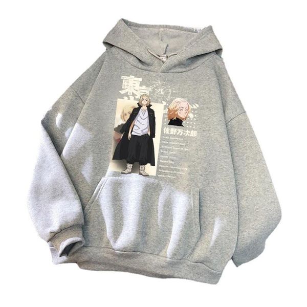 

men's hoodies & sweatshirts anime tokyo revengers hoodie mikey manjiro sano graphic men women harajuku long sleeve sweatshirt autumn ca, Black