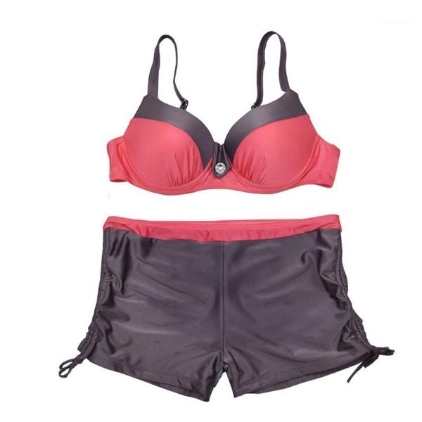 

women's swimwear women 2 pieces bikini set padded bra short pants swimsuit bathing suit beachwear, White;black