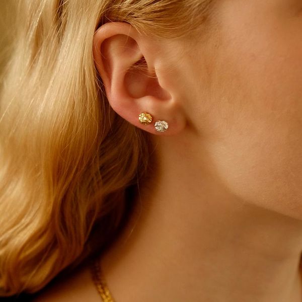 

stud timeless wonder brass mini geo lava earrings women jewelry goth boho designer ins trendy hiphop rare runway fancy gift 2311, Golden;silver