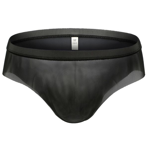 

low esh tail soft breathing knickers short panties men transparent underwear cueca masculina, Black;white