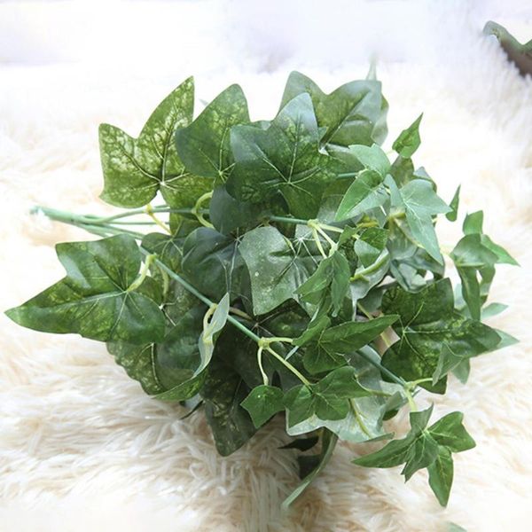 

decorative flowers & wreaths artificial fake leaves green plant silk flower bouquet home decor garden living room balcony decoration plastic