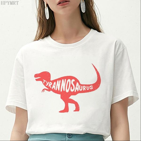 

fashionable women clothes t shirt harajuku jurassic park print female t shirt summer casual short sleeved large size tshirt, White