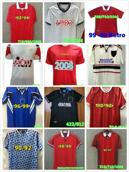 

beckham #7 02 07 08 90 92 10 11 retro jerseys retro soccer jersey 1994 1998 beckham cantona keane scholes giggs soccer jersey, Black;yellow