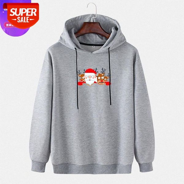 

men's hoodie santa's long sleeve pullover sweatshirt #kp2z, Black