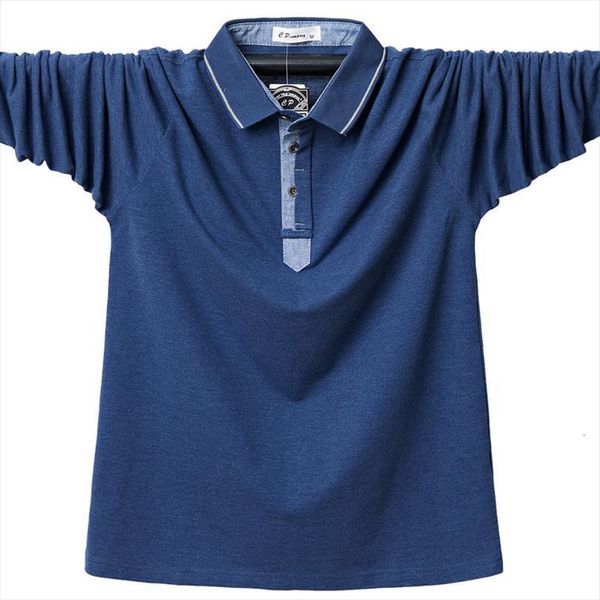 

brand shirt long sleeve mens polos 95% cotton solid color casual oversized 5xl 6xl autumn tees, White;black