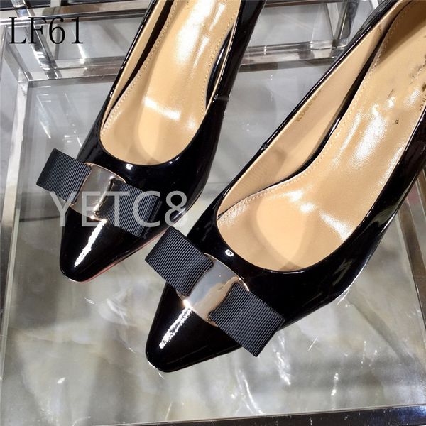 

women's leather med heels new shoes luxury classic black&white pumps for office ladies white high heels red heels