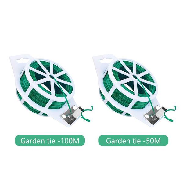 

other garden supplies 50m 100m gardening twist tie plastic coated wire binding cable rubber rope flower plant support strap