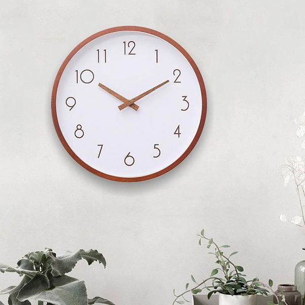 

wall clocks simple nordic style clock mute circular chinese quartz 14 inch bedroom living room decoration modern