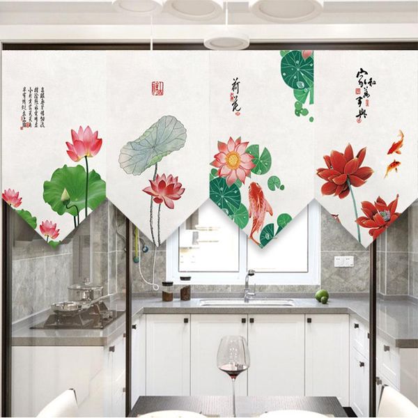 

curtain & drapes chinese style lotus pennant kitchen bathroom short tea room decoration small door partition
