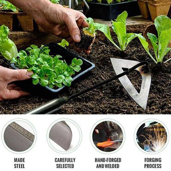 

craft tools all-steel hardened hollow hoe multifunctional weeding shovel practical durable garden hand dc156