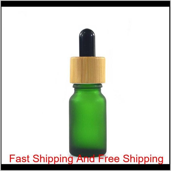 

essential oil glass dropper bottle with bamboo lid bamboo serum bottle frosted green blue amber clear 10m qyltdm garden2010