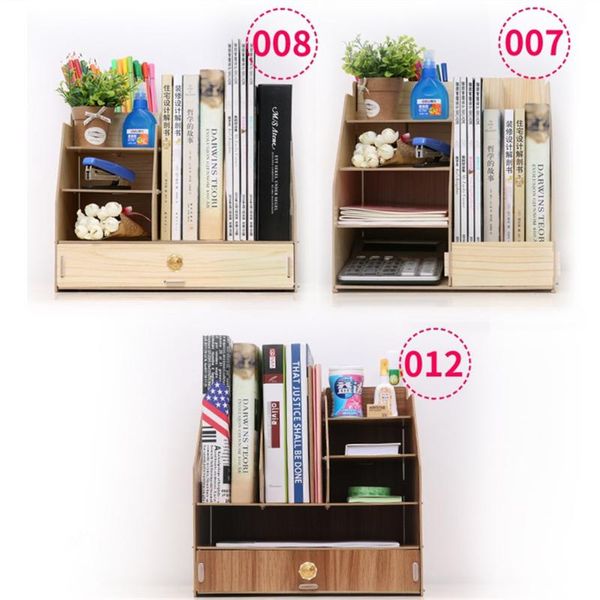 

business card files diy wood hand made desk organizer office school supplies file tray book holder stationery shelves document trays
