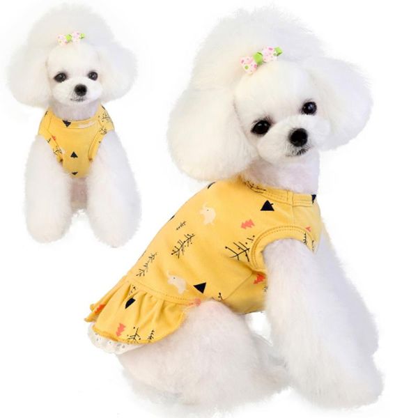 

dog apparel 2021 clothing small large teddy pet cat skirt s-xxl summer cotton cute cooling clothes