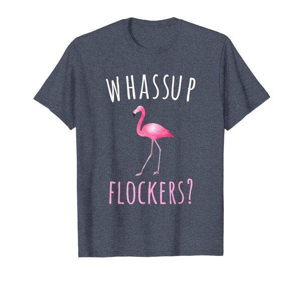 

flamingo t-shirt - whassup flockers, White;black