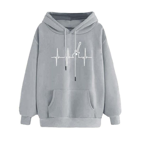 

2021 fashion women's sweatshirts christmas print long sleeved hoodie casual loose sweatshirts pullover female capucha #yl10, Black