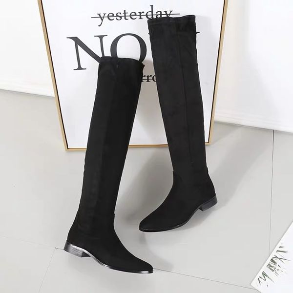 

knee high women's new 5050 slim boots in autumn and winter 2020, White;red