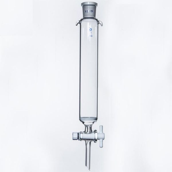 

1pcs caliber 24# glass chromatography column with tetrafluoro piston,sand core glass chromatography column with standard mouth