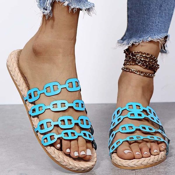 

sandals women's summer hollow out women shoes female open toe gladiator ladies flats slip on, Black