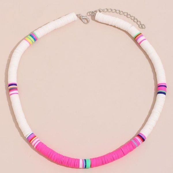 

chains arrival 2021 fashion sweet girls beach clay clavicle chain necklace for women students party choker jewelry gifts, Silver