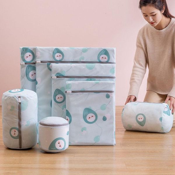 

laundry bags thickened bra underwear wash mesh bag cleaning supplies storage travel clothes organizer cute cartoon