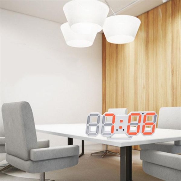 

wall clocks colorful 3d led digital 24/12 hours display desktable alarm with night light snooze function for bedroom