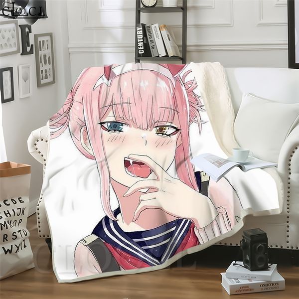 

cloocl ahegao endless expression 3d print hip-hop style conditioning blanket sofa teens bedding throw blankets plush quilt