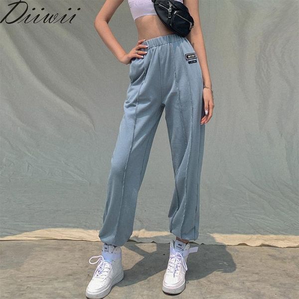 

women's pants & capris diiwii women high-waisted girdle leg street fashion casual versatile trousers summer, Black;white