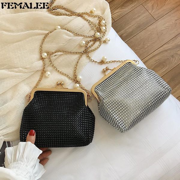 

shoulder bags 2021 spring grip rhinestone women handbags luxury mujer designer chains evening clutch shiny wedding party messenger bolsa