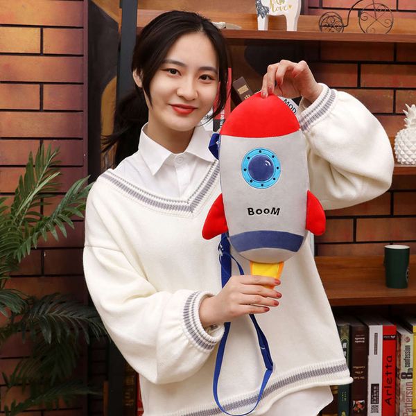 

children's cute cartoon plush toy backpack doll kindergarten schoolbag schoolgirl messenger bag, Blue