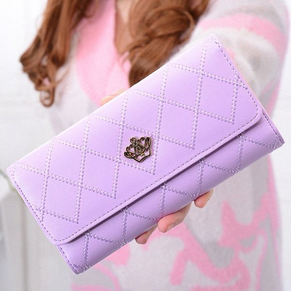 

2019 wallet womens wallet womens three fold korean version with jingers love crown jacket. k2d9#, Red;black