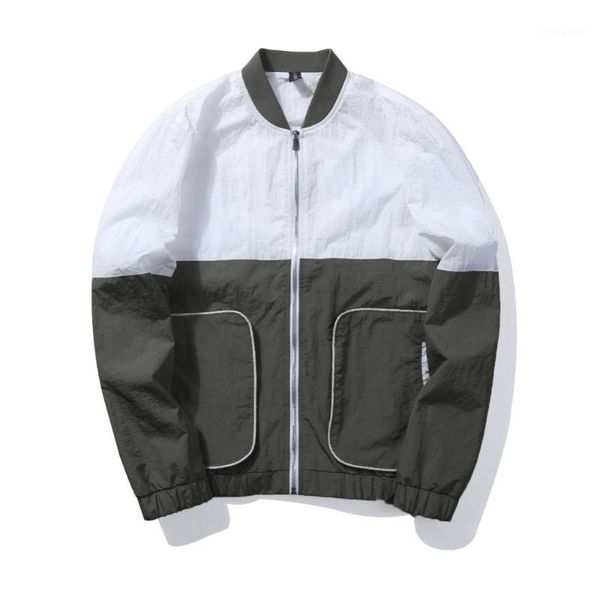 

men's jackets spring jacket youth fashion trend color matching shirt, Black;brown