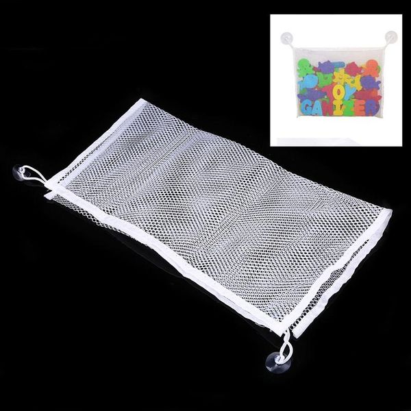 

storage bags 1pc toy mesh bag children baby toys gadgets organizer with suction cup kitchen bathroom bathtub container