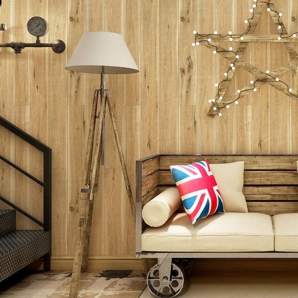 

chinese vertical bar wood grain wallpaper mural self adhesive background living room home decor pvc waterproof log color sticker