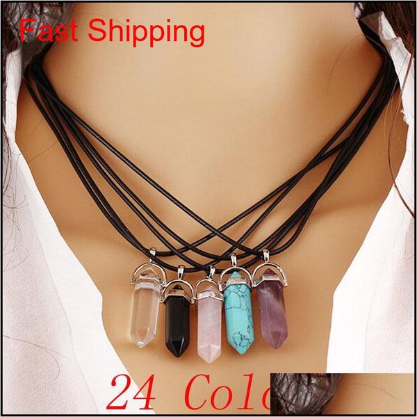 

necklace jewelry healing crystals amethyst rose quartz bead chakra healing point women men natural st jllxho lottery2010, Silver