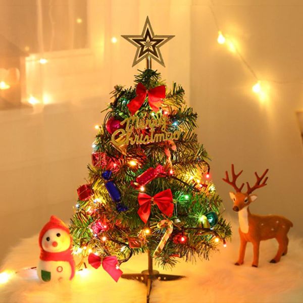 

christmas decorations 50cm tree with lights for home decor mini xmas deskdecoration year navidad gift