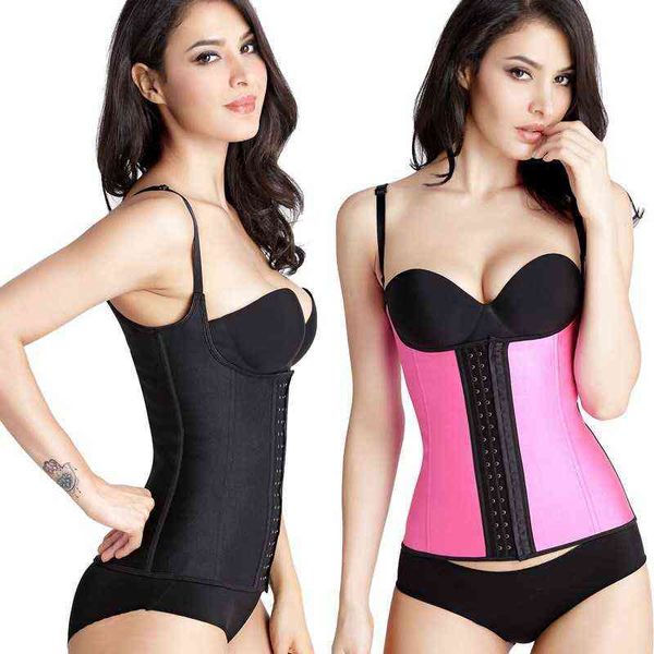 

luxury women's shapers sweat tight abdomen adjustable small shoulder strap steel bone rubber body shaping cloth bra latex corset, Black;white