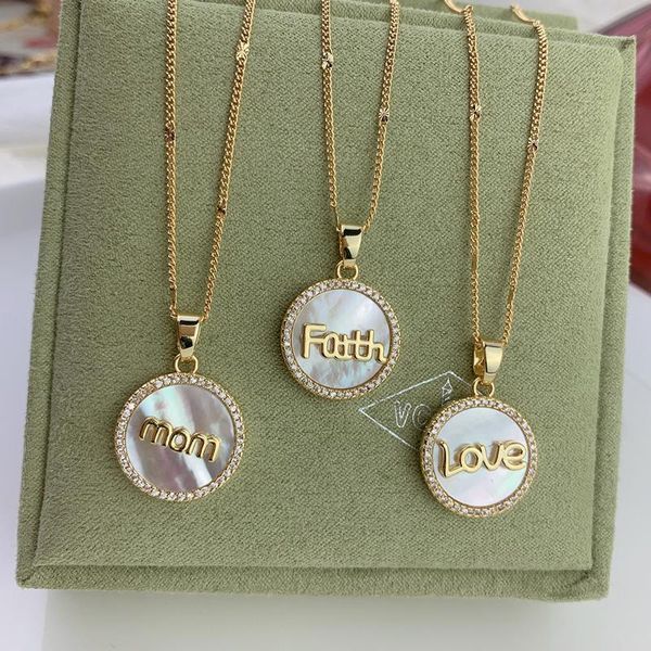 

pendant necklaces 2021 14kgf natural pearl letter necklace choker for women fine gift jewelry, Silver