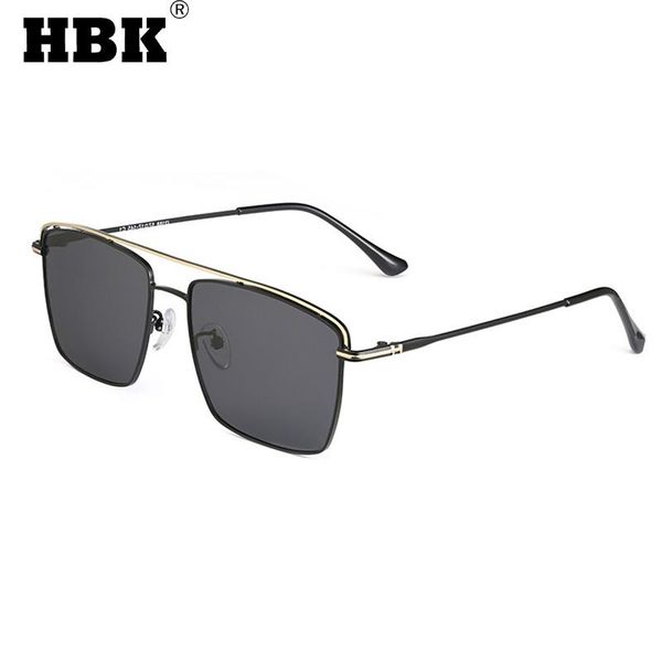 

sunglasses hbk polarized square men women small metal blacl lens driving fishing sun glasses male zonnebril uv400, White;black