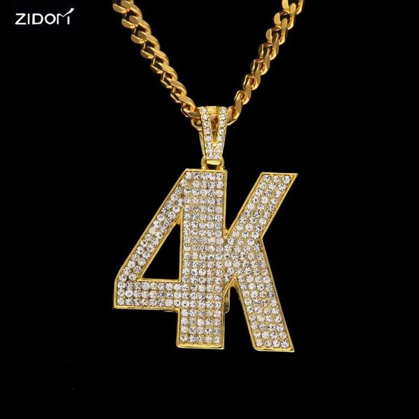 

pendant necklaces gold color hip hop men 's contracted design 4 k 70cm long cuban link chain fashion necklace gifts jewelry, Silver